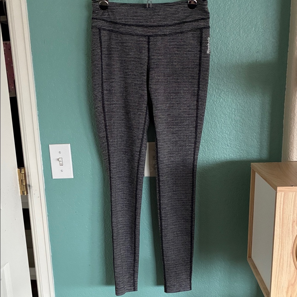 Reebok Black and White Patterned Leggings